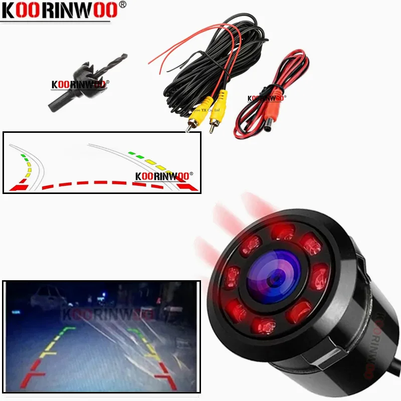 

Car Reversing Camera For Video Recorder Automotive Dynamic Trajectory Line Tracks 8 IR Vehicle Parktronic Electronic Accessories