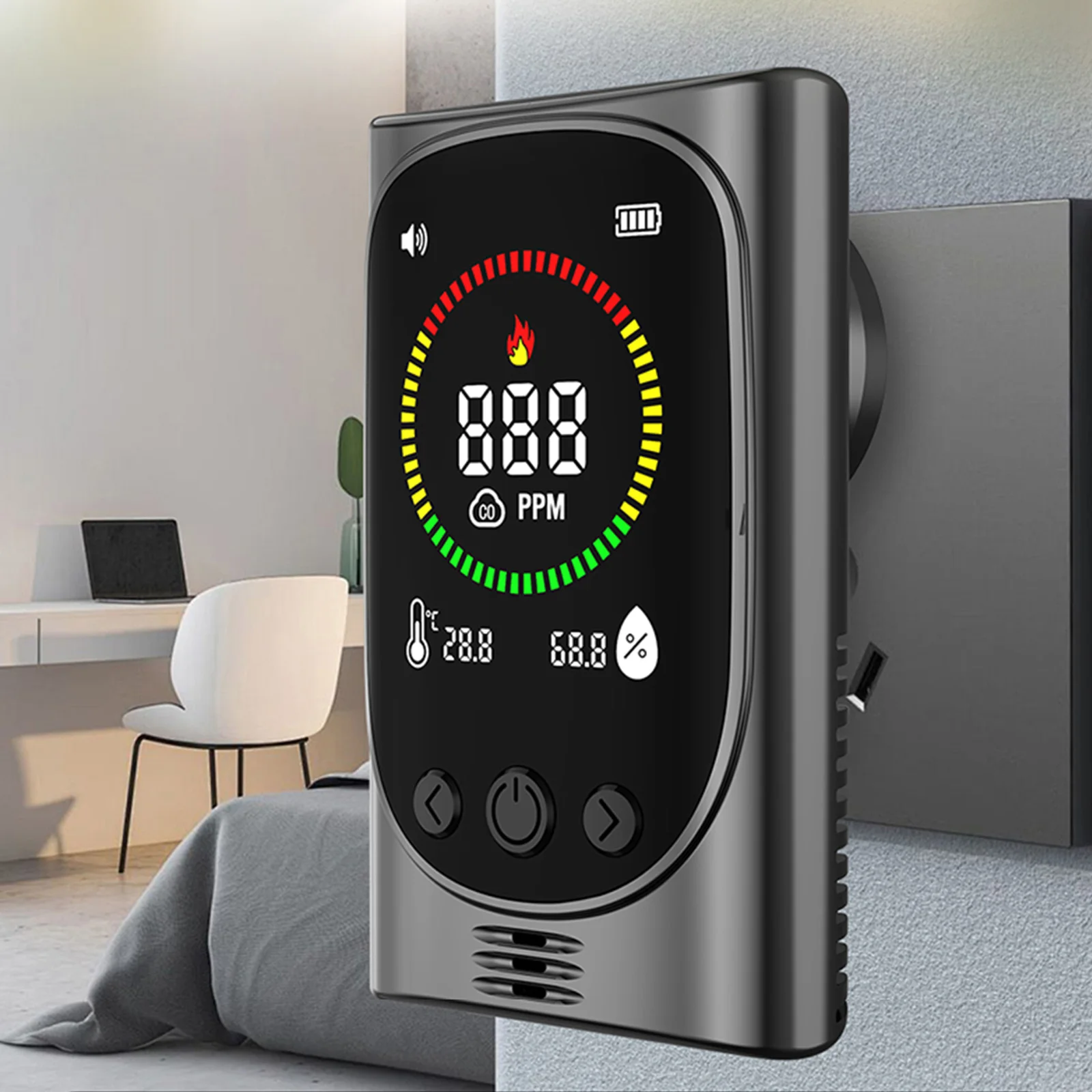 

Портативный детектор угарного газа 4-в-1 с цифровым дисплеем, встраиваемый монитор качества воздуха, измеритель CO в реальном времени для использования в помещении