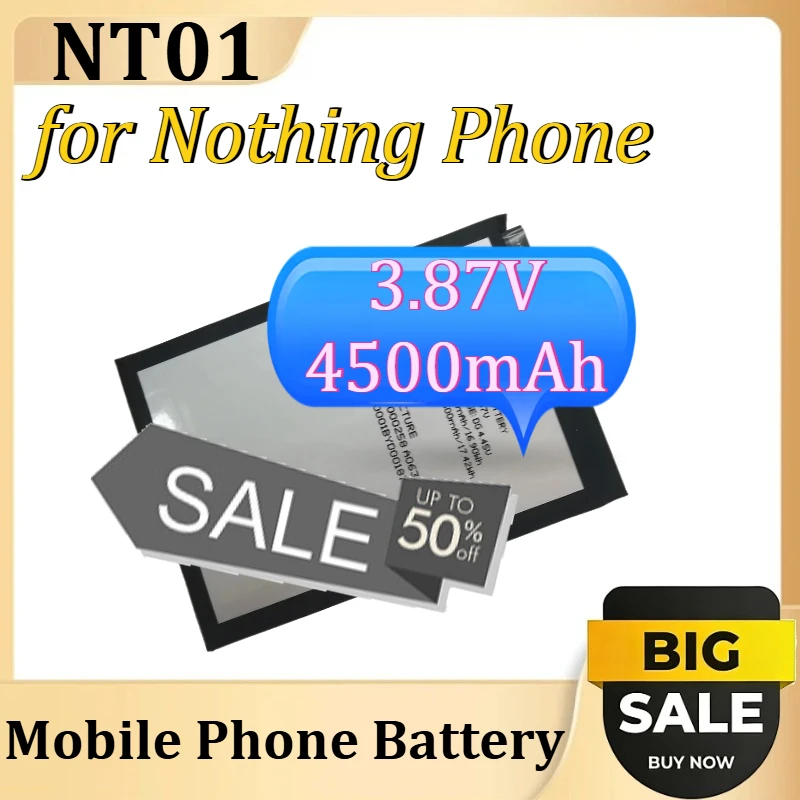 

Аккумулятор NT01 для Nothing Phone, высококачественная сменная батарея для мобильного телефона + инструменты, 3.87В 4500мАч