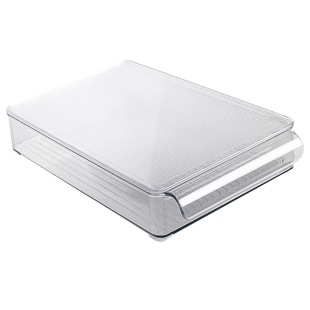 Dumplings Container Food Grade PET Material Non Slip Easy Clean Storage Tray Steamed Bun ganizer Refrigerator Practical Kitchen