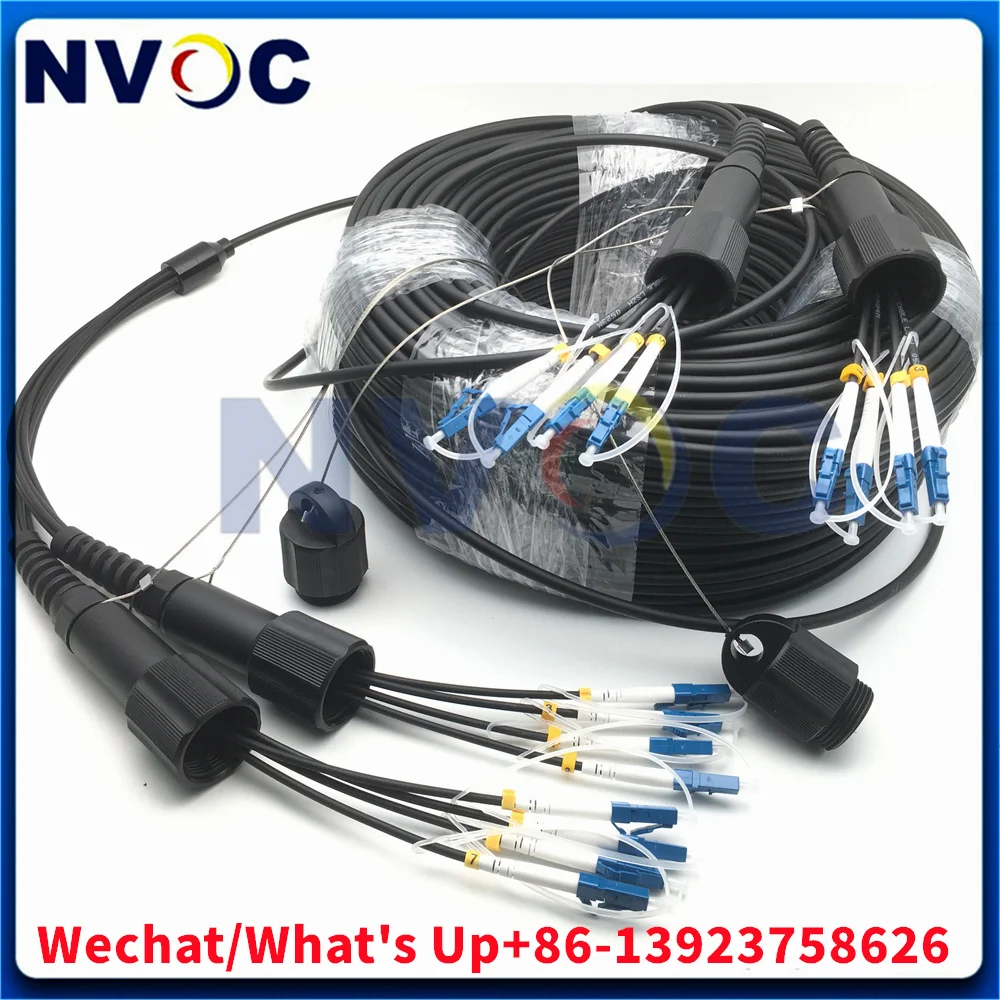 SM,8C G657A1، كابل TPU 100M 150M 200M اثنين PDLC/UPC(4core) SC/FC/STUPC 8Cores سلك تصحيح الألياف المدرعة مع بكرة