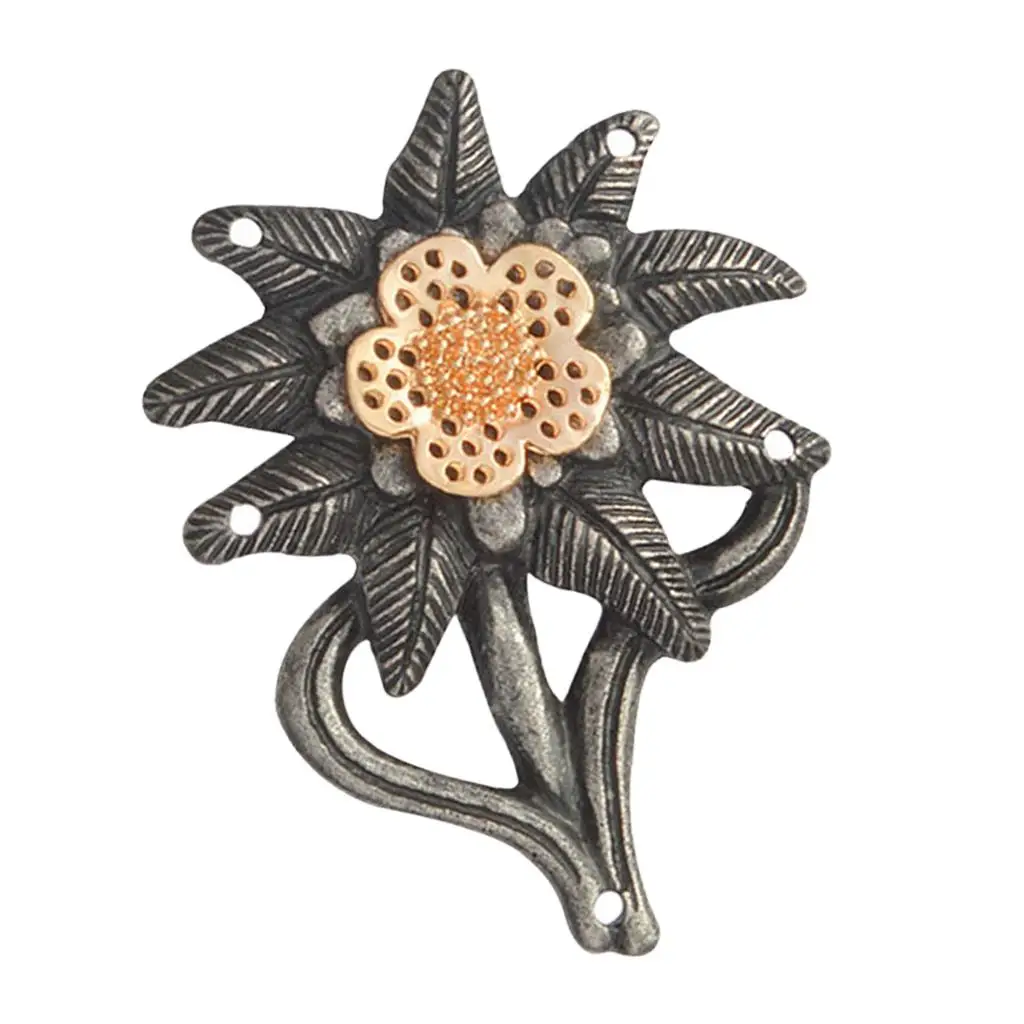 Edelweiss Flower Medal Brooch Pins for Women Bouquet Wedding Breastpin, Lapel Pins Edelweiss Badge Party Jewelry
