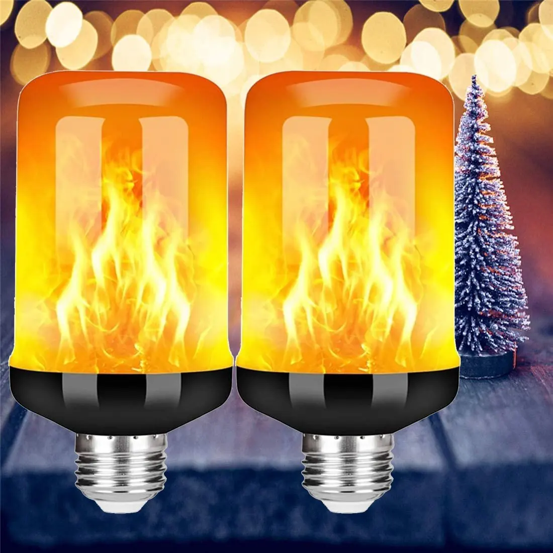 2 pezzi di decorazioni da esterno con effetto fiamma, ideali per feste di Natale, Halloween e per decorare il giardino.