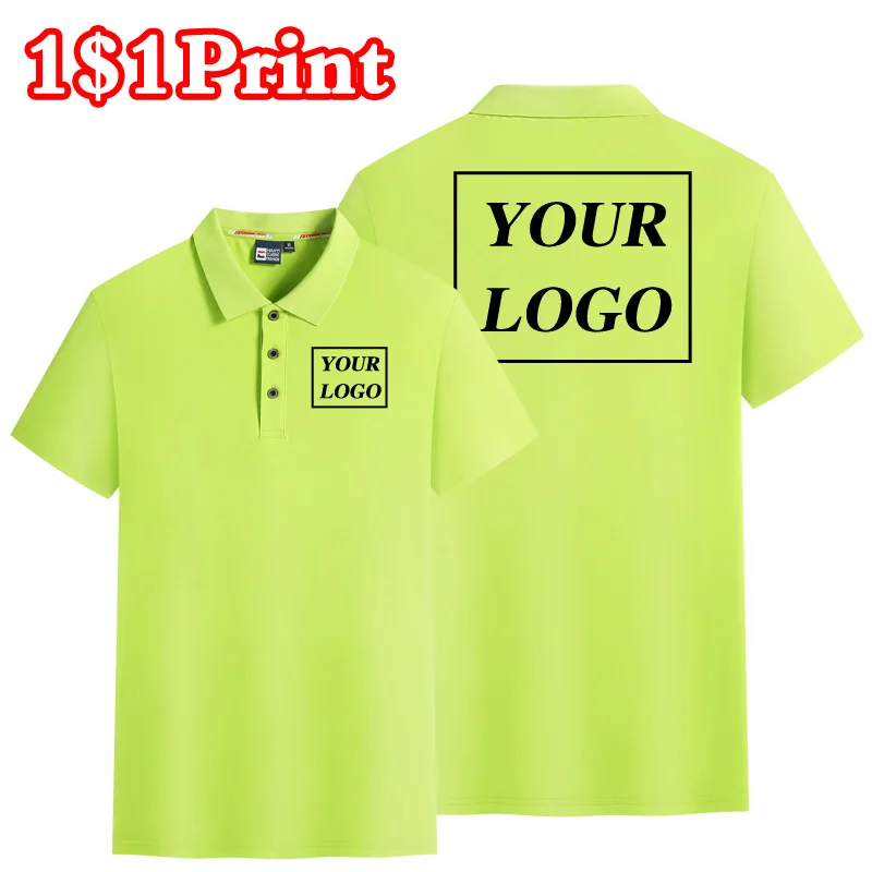 Summer Fashion Men And Women Short Sleeve Polo Custom Printing Logo Casual Lapel Shirt Embroidery Pattern Quick Dry Top Design