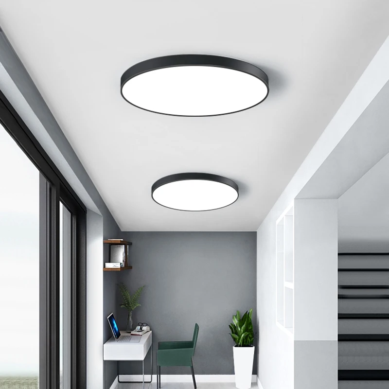 Modern living room LED ceiling lights kitchen aisle balcony energy-saving lamps bedroom round lighting study office lamps Wholes