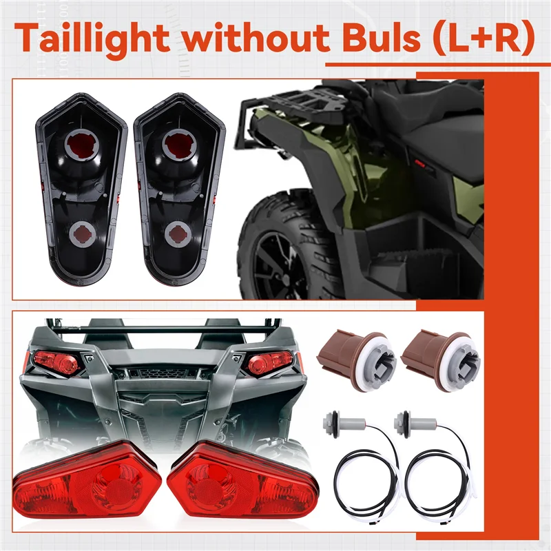 

A04E-For Polaris Sportsman 500-800 2005-2013 Pair Of LED ATV Brake Tail Lights