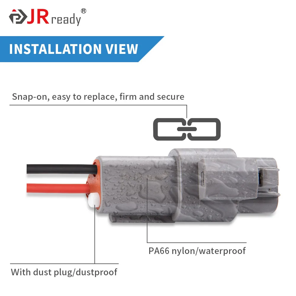 JRready ST6317 238PCS DT Connector Waterproofing, 2 3 4 6 8 12 Pin Deutsch DT Connector Kit with 82Pairs Size 16 Solid Contacts