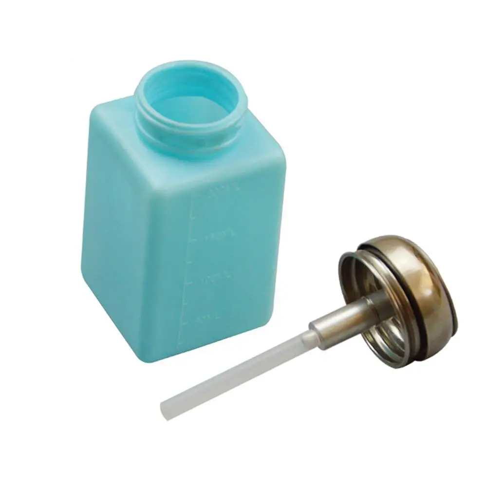 Dispenser con pompa per bottiglia di alcol antistatico da 200 ml per flusso isopropilico Astringents Struccante Accessori per unghie