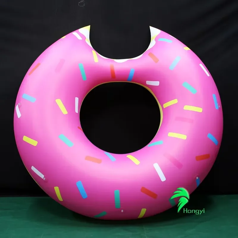 Customized PVC sealing material water floating inflatable sweet swimming ring