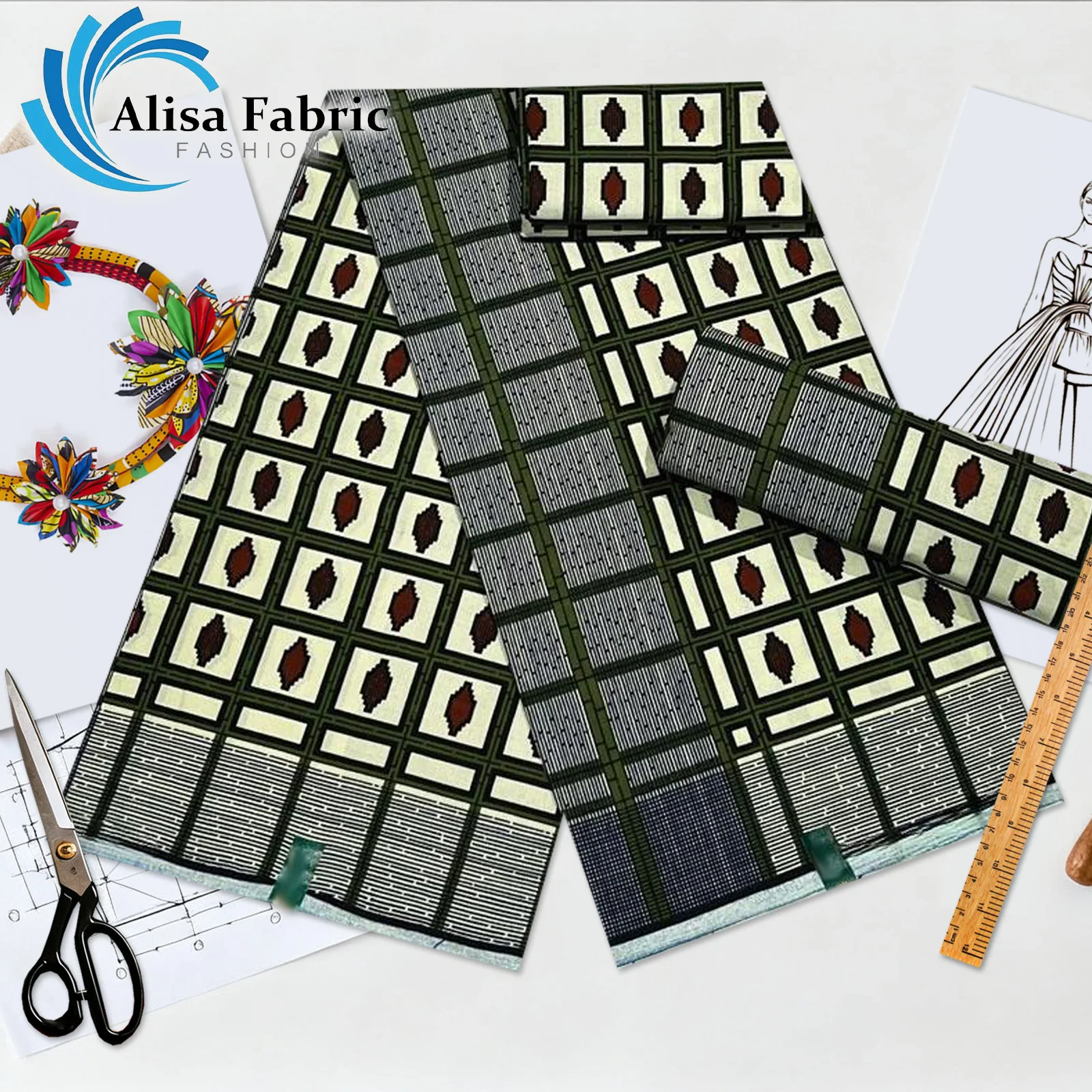 

2025 New arrivals nigerian fabric African wax fabric high quality 6yards veritable guaranteed for fashion dress