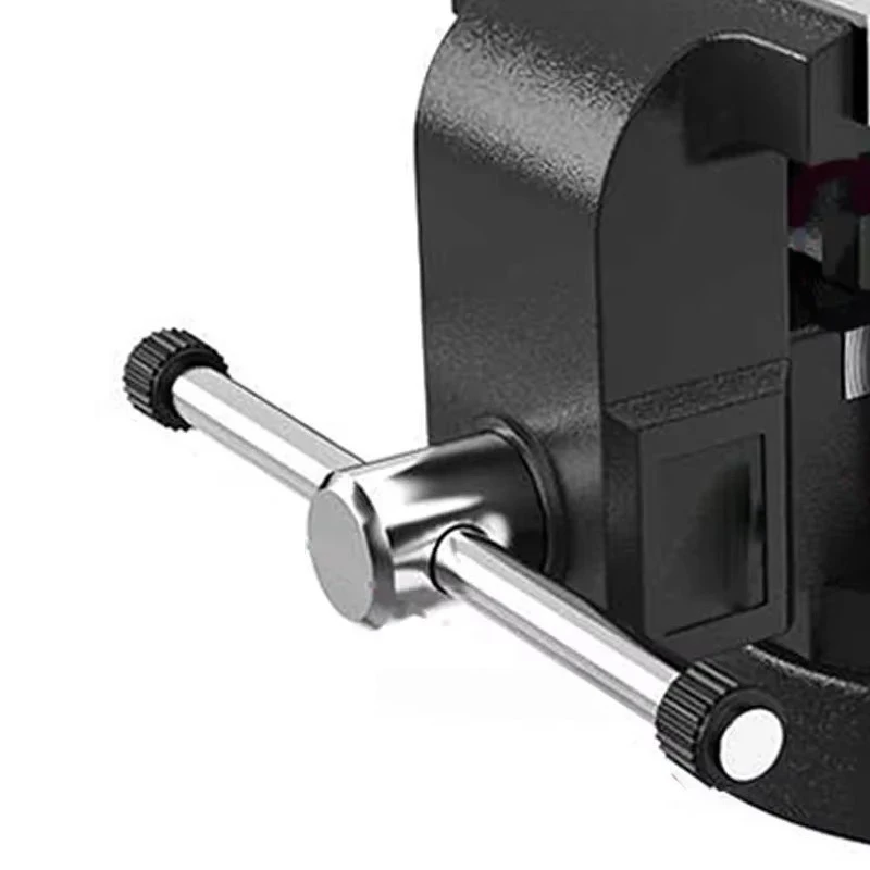 4/5 Inches Bench Vise Multipurpose With 360°Swivel Base & Anvil Heavy Cast Iron for Drilling Conduit Cutting Sanding
