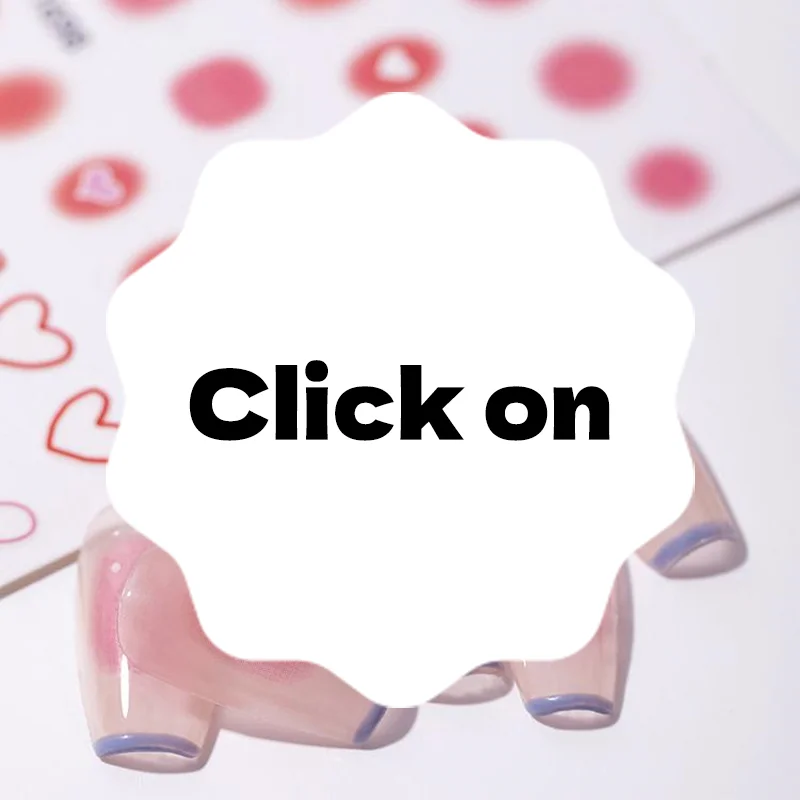 Ice Transparent Japanese Cartoon Nail Stickers Manicure Stickers For Nails Cute Nail Polish Film French Nail Art Decorations
