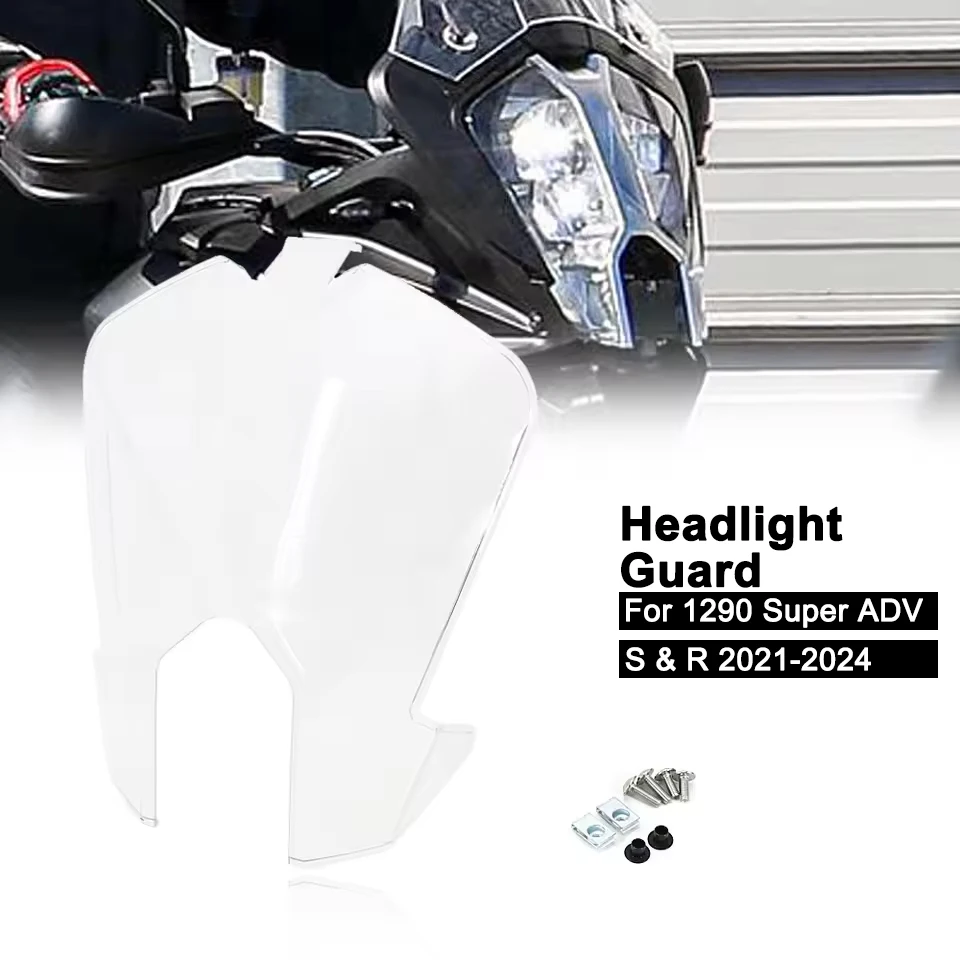 

New Light Protection Cover Acrylic Headlight Protector Guard For 1290 Super Adventure S & R 2021-2024 Motorcycle Accessories
