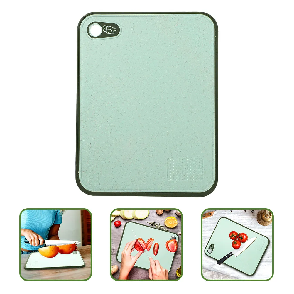 

Wheat Straw Cutting Board Double Sided Non Slip Large Plastic Chopping Board for Kitchen Fruit Vegetable Prep with Juice Groove