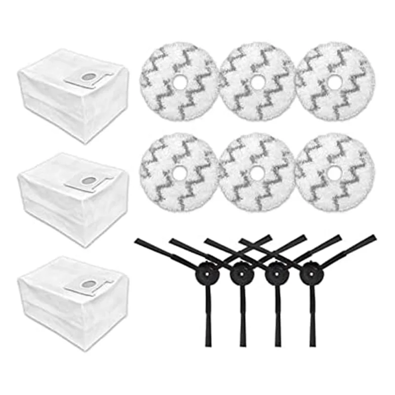 Ersatzteile Seitenbürste Mopp Tuch Pads Lumpen Staubbeutel Passend für Roidmi EVA SDJ06RM Roboter-Staubsauger-A58E