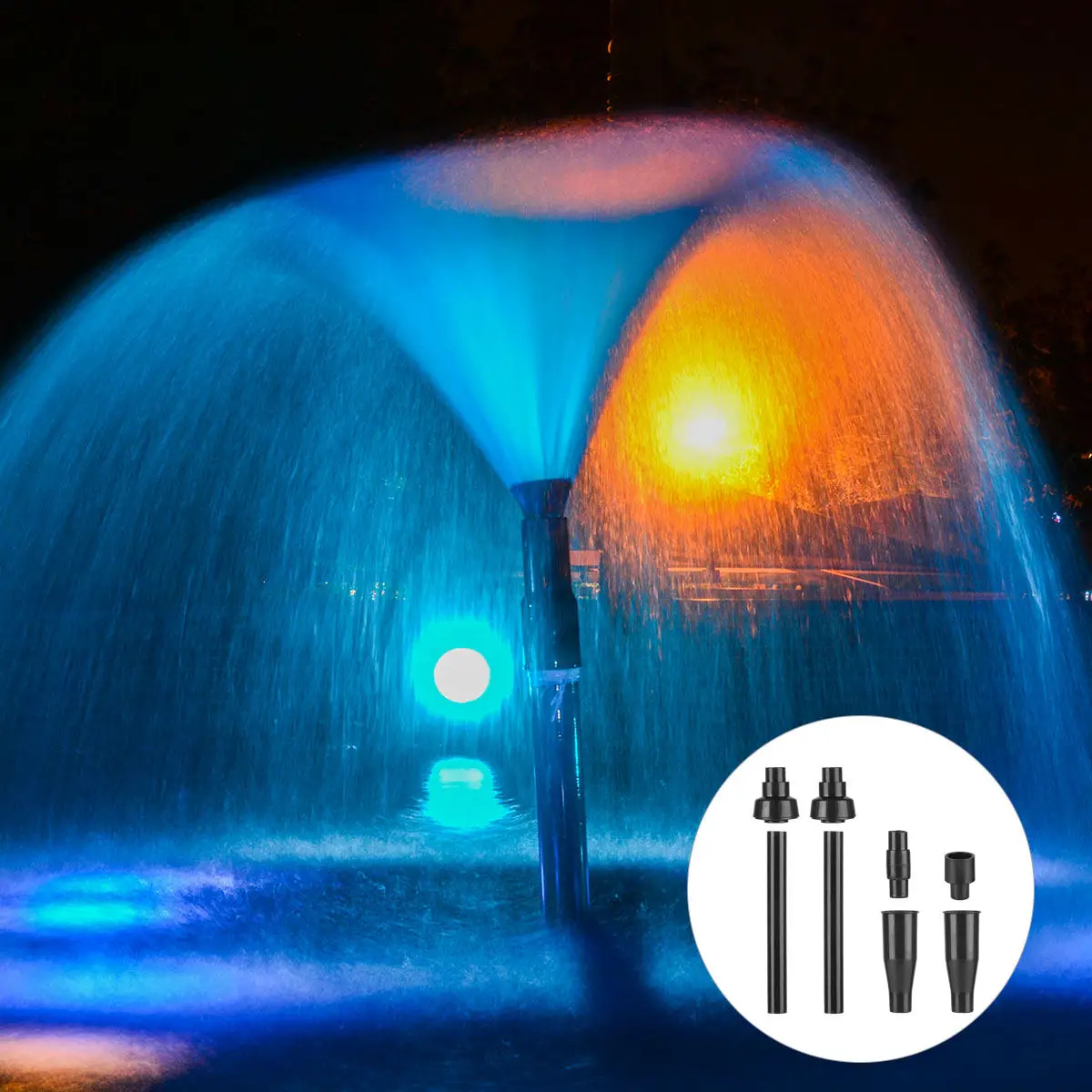 8 Pcs/set Fountain Water Nozzle Kit Heads Multi-head Rotatable Pool Adjustable Nozzles Accessories Spray Garden Pumps