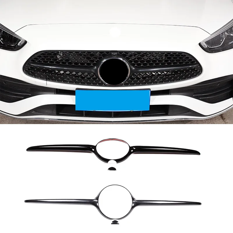 For Mercedes-Benz C-Class W206 2022 Sports ABS Car Front Bumper Car Logo Grill Decoration Strip Cover Car Accessories