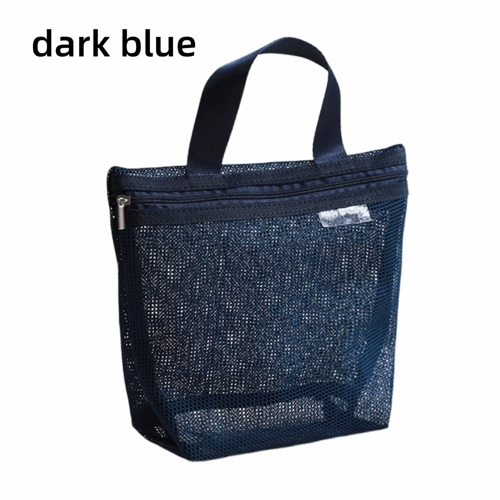 

New Portable Mesh Toiletry Bag Large Capacity Transparent Cosmetic Bags Reuse Underwear Storage Bag