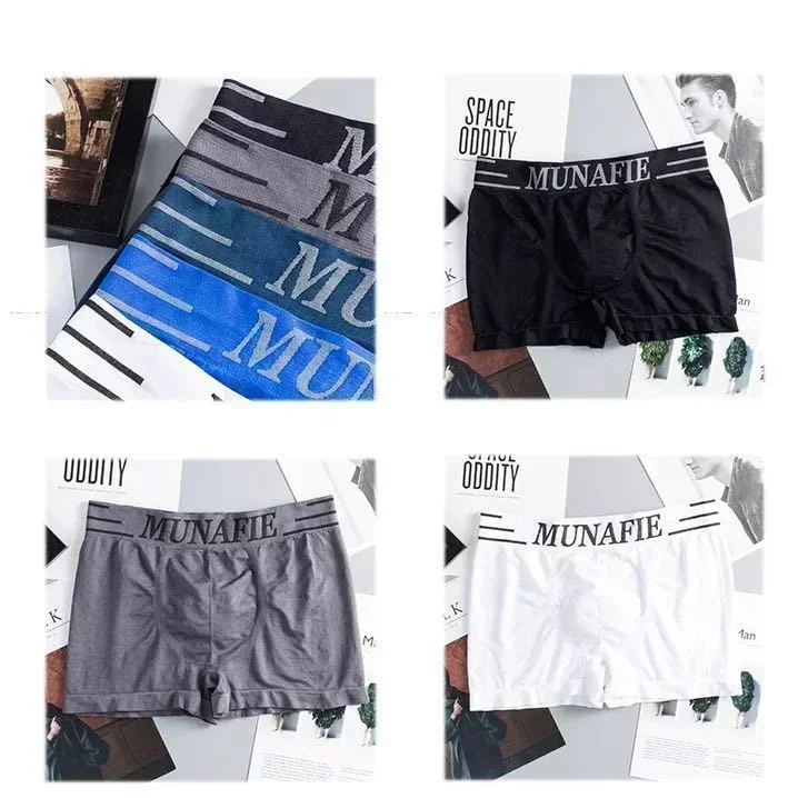 Mannen Sexy Boxer Slips Korte Broek Onderbroek Hoge Elastische Comfortabele Slipje Mid-Taille Boxer Ondergoed Ademende Mannelijke Boxershorts