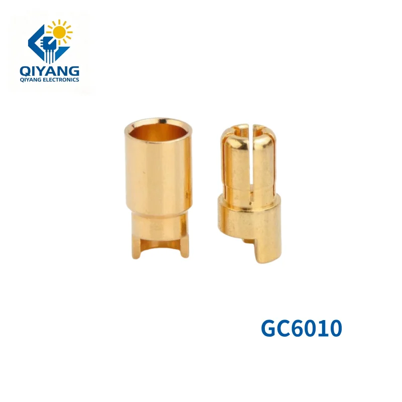 AMASS GC6010 10pairs 6.0mm 6mm Gold Plated Bullet Connector for RC battery ESC Plug