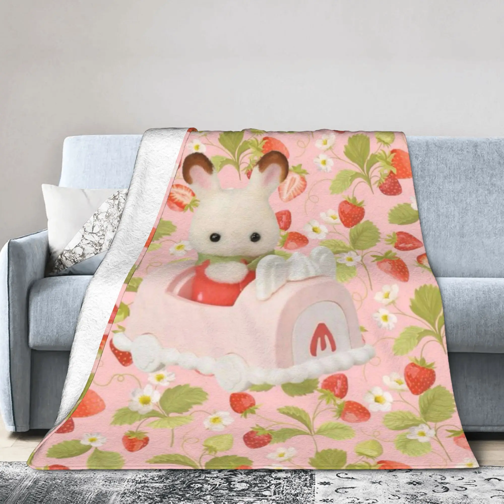 

Аксессуары для семей Sylvanian, одеяло из мягкого флиса, уютное одеяло