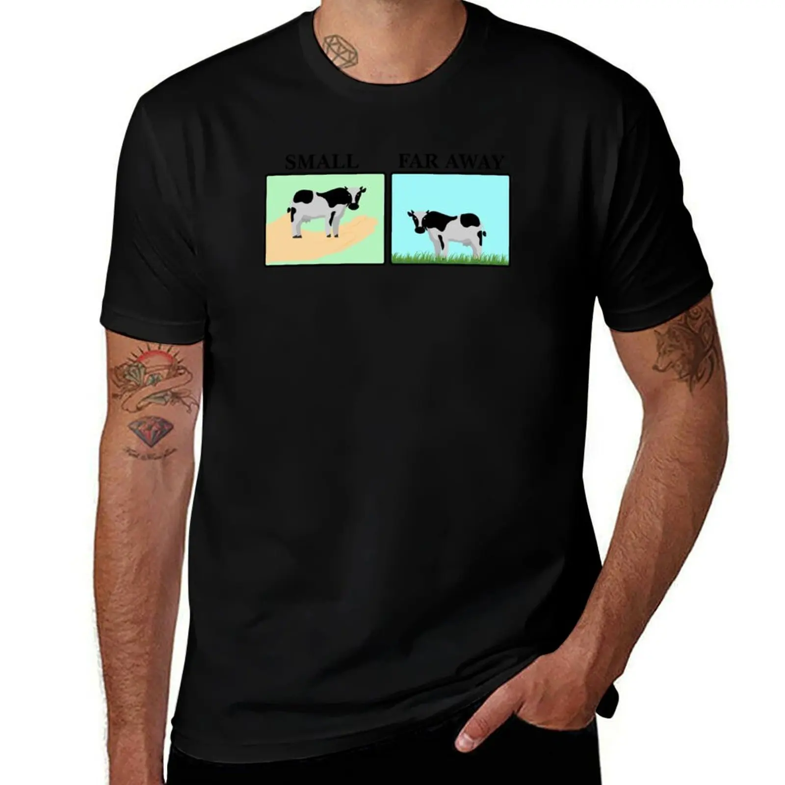 Father Ted Small and Far Away Cows T-Shirt Soft Cotton Print T-Shirt