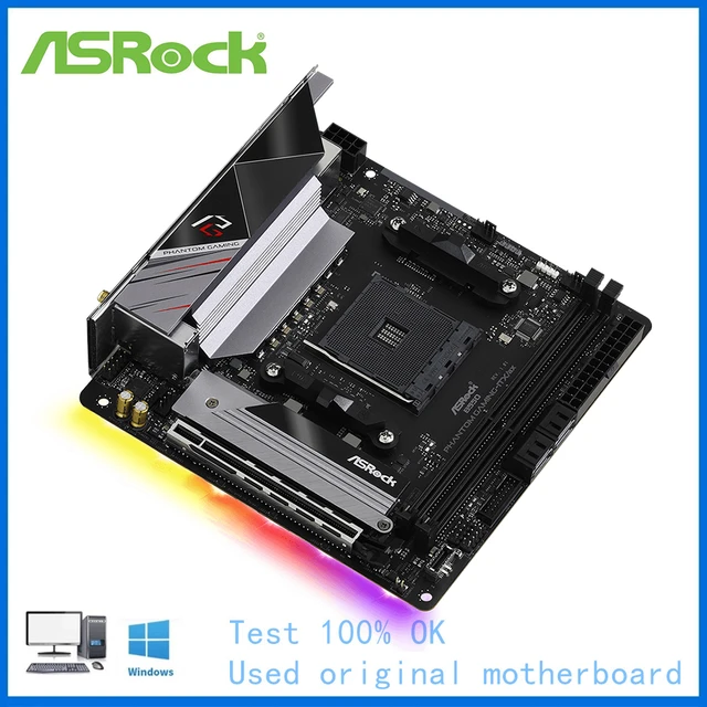 Used B550i B550 Phantom Gaming ITX Motherboard For ASRock MINI Phantom Gaming ITX ax Motherboard Socket