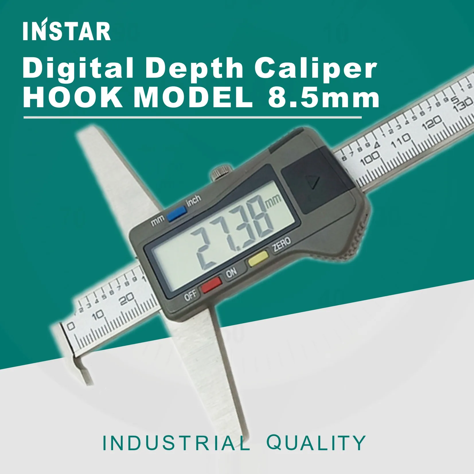 INSTAR Digital Depth Caliper Hook 0-150mm 200mm 30mm Industrial Quality Depth Gauge 0.01mm Measuring Tools