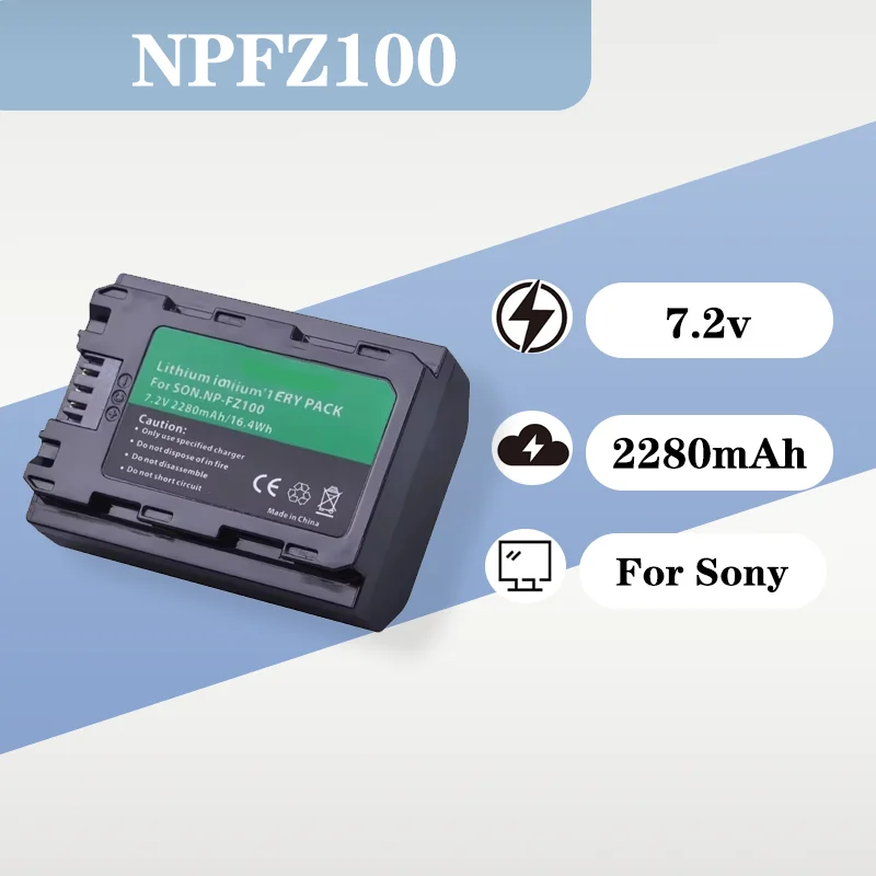NP FZ100 Battery DC Adapter Compatible ForSony Alpha 9 A9 A9R A9S A7R 7.2V 2280mAh
