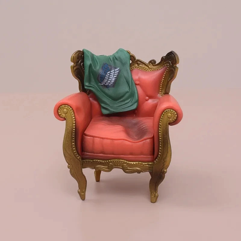 Figura de Anime Attack On Titan de 12cm, figura de acción de Levi Ackerman, modelo de silla genial, estatua de colección de Pvc, decoración, muñecos, regalos de juguete