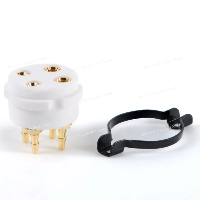 Reference CMC Ceramic Tube Holder 4P Gold Plated 300B/2A3 Tube Holder, Audio Accessories