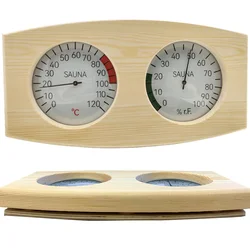 Lighten Up Wood material Sauna Thermometer Hygrometer Gauge Thermomet Weather station Indoor Convenient Sensor Humidity Meter