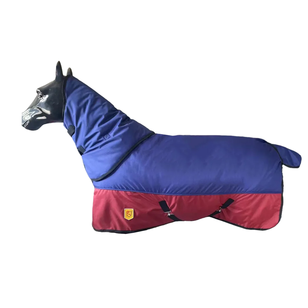 Winter Horse Rugs, Turnout Blanket with Detachable Neck Cover, Waterproof Quilted Padded Liner, Standard Fit