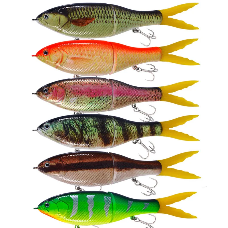 

6 шт. 17 см-40 г-4 # Новая многосекционная скользящая приманка Hook Roadmark Trout для дальнего заброса, медленно тонущая приманка-карандаш для рыбалки