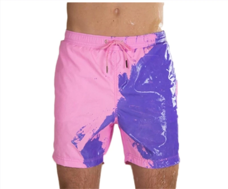 

Color Beach Shorts Summer Men Swimming Trunks Swimwear Swimsuit Quick Dry Bathing Short Beach Pant Cool Ice Board Shorts Homme