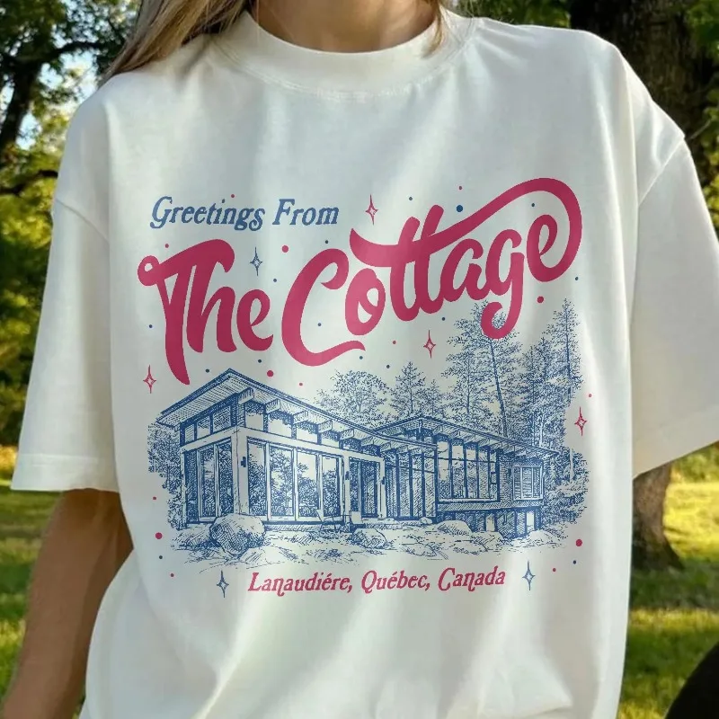 Women's Vintage Heated Rivalry I’m Coming To The Cottage T-Shirt Tee Unisex Streetwear Casual Summer Tops Women's Clothing