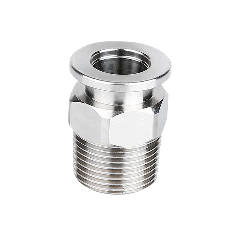 

1/8 1/4 3/8 1/2 3/4 1 1.25 1.5 2 Inch BSPT Male KF 16 25 40 50 Clamp Connector SUS304 Stainless Steel Sanitarry Vacuum Fitting