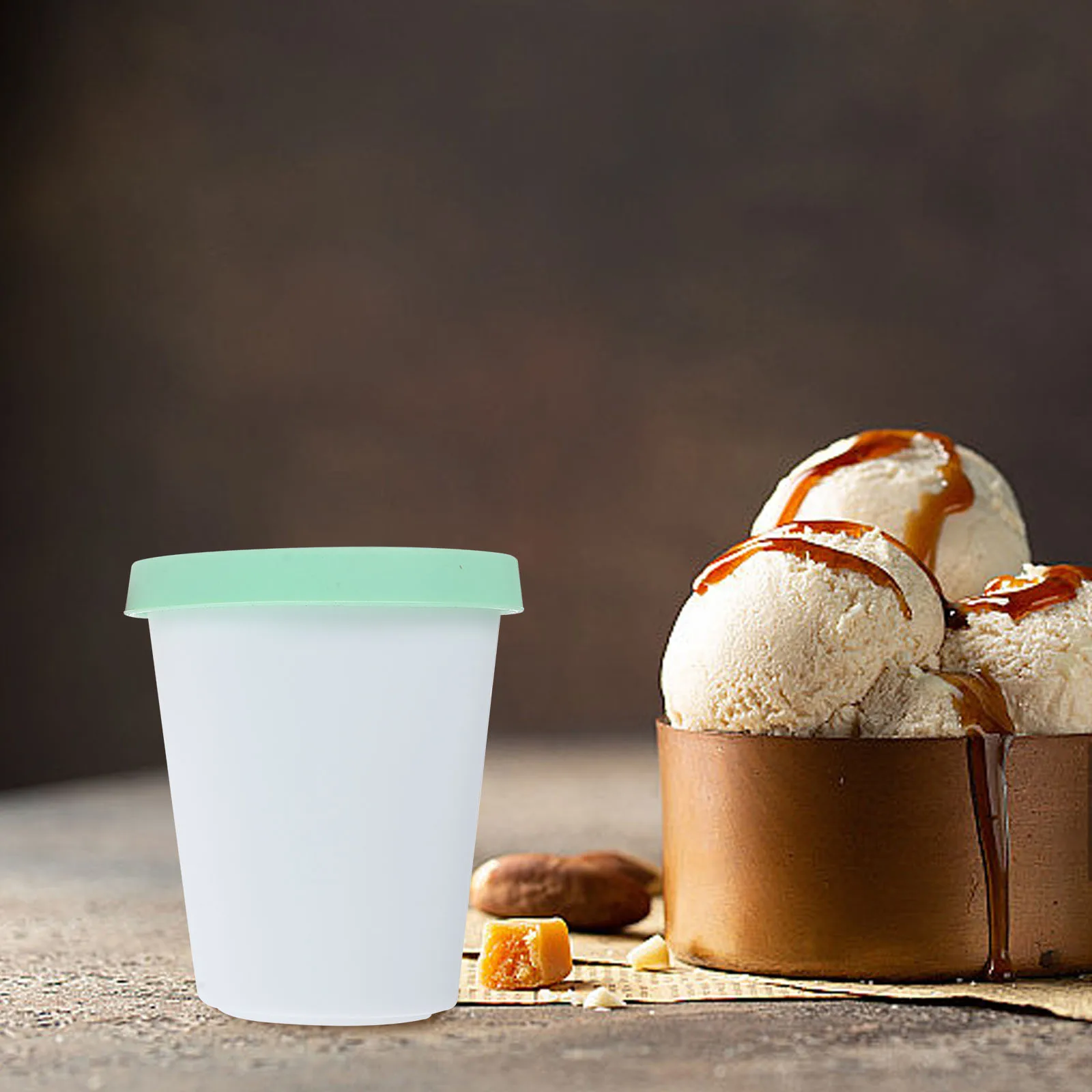 

3pcs Ice Cream Bucket Homemade Storage Container Freezer Dessert Cup Silicone Food Container For Yogurt Reusable Ice Cream