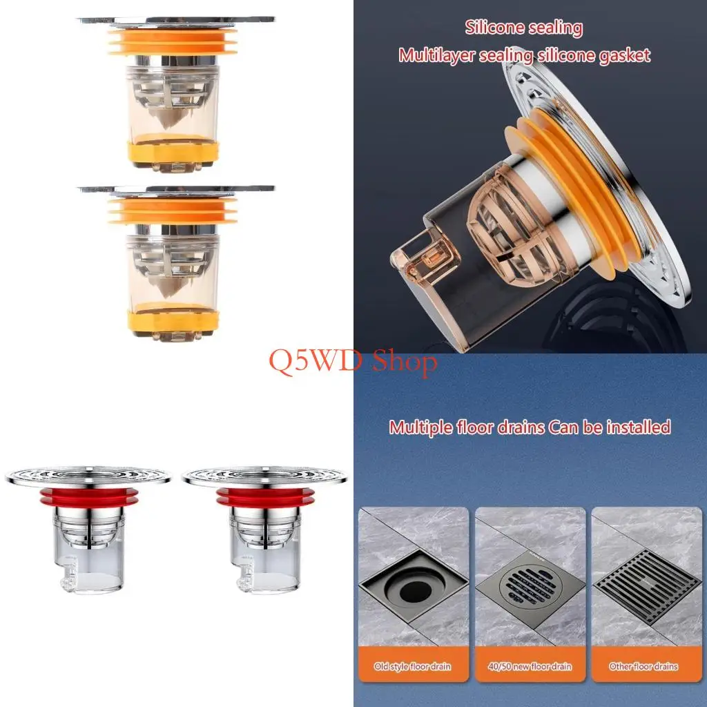 

Q5WD, 2 упаковки, универсальные блокаторы запаха для канализации в ванной комнате, эффективное решение для канализации в ванной