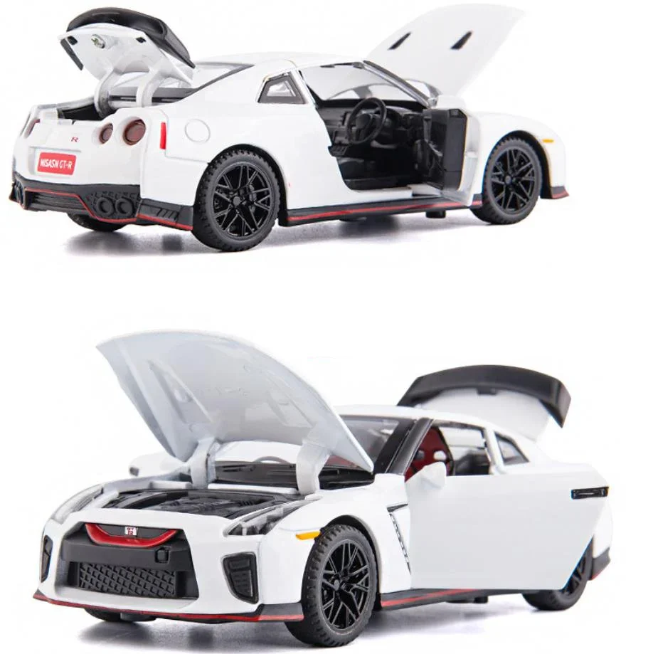 1:32 일본 슈퍼 스포츠카 메탈 모델 라이트 & 사운드 닛산 GTR R35 다이캐스트 후진 자동차 장난감 컬렉션 패션 오너먼트