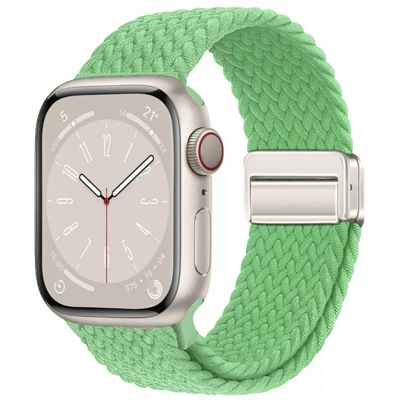 Nylon-Geflochtenes Magnetarmband für Apple Watch 49mm 45mm 44mm 42mm 41mm 40mm Armband für iWatch Ultra 2 Series 12 11 10 9 8 7 6 SE