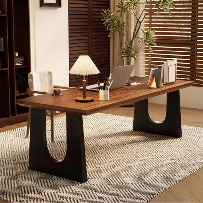 

Solid wood large board desk, medieval style workbench, household bedroom dining table