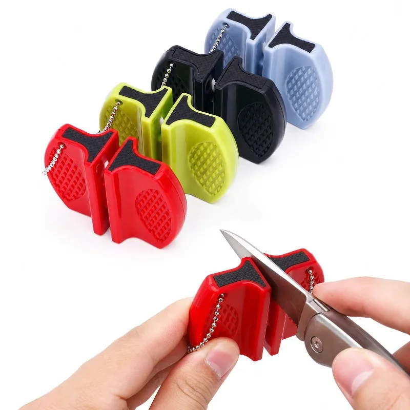 Portable, fast, manual, multifunctional knife sharpener, kitchen tool, efficient