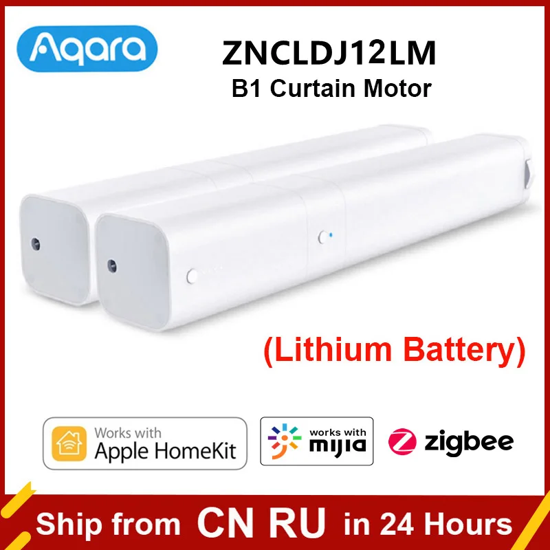 Moteur Aqara E1 Pour Store – Zigbee, Compatible HomeKit/Alexa/Google, Rechargeable, Autonomie 2 Mois, Max 3 Kg