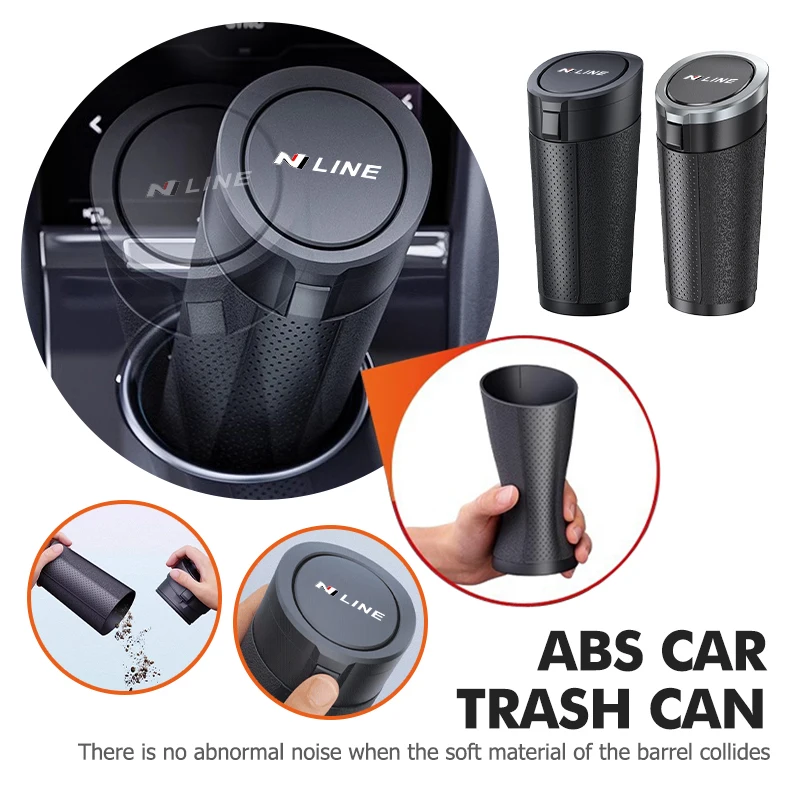 

Универсальный автомобильный мусорный бак, подстаканники, ящик для хранения мусора для Hyundai N LINE i30 i20 Sonata Accent Tucson Elantra Azera