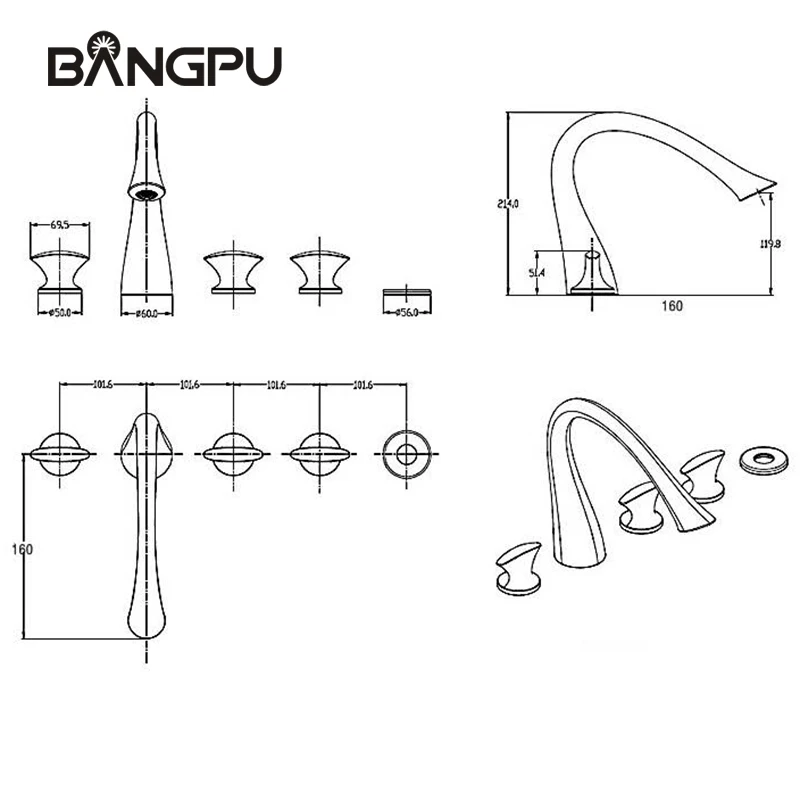 욕실 욕조 수도꼭지 세트 데크 장착형 욕조 수도꼭지 세트 핸드헬드 샤워기 포함 5홀 로마 욕조 수도꼭지 콤보 세트 크롬