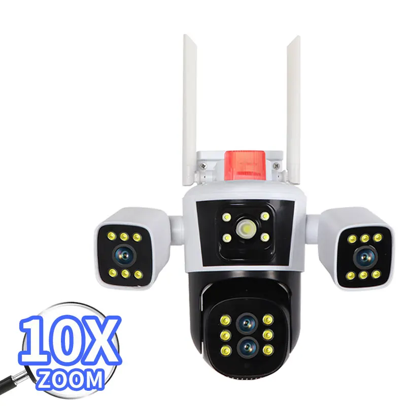 Cámara domo PTZ IP inalámbrica a todo Color, Monitor de bebé CCTV de seguridad para el hogar, 4 mp1440p, cuatro lentes, o-kam/IPC360HOME, detección humanoide AI