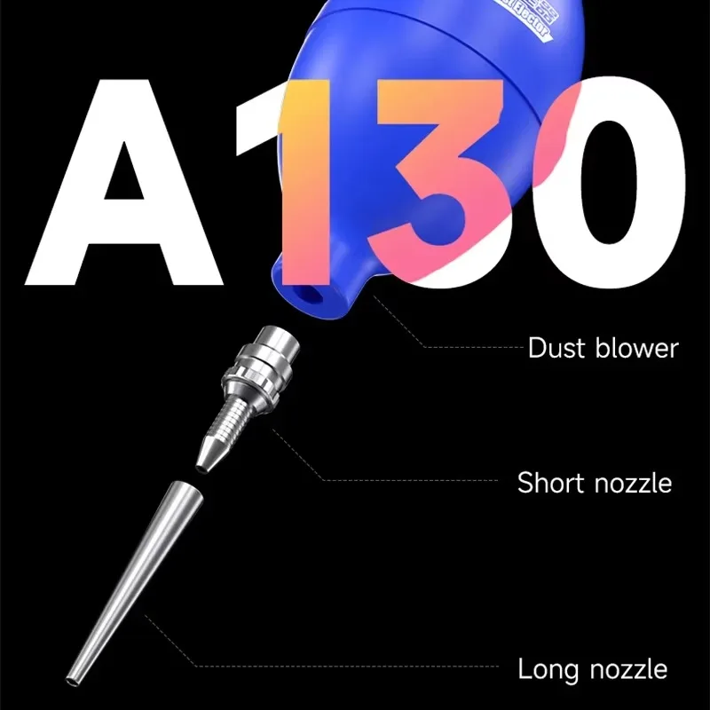 MECHANIC A130 2-in-1 Handy-Reparatur-Staubreiniger Luftgebläse-Staubreinigungsstift für Handy-PCB, PC-Tastatur, Kamera-Objektiv-Reinigung – Detail 3