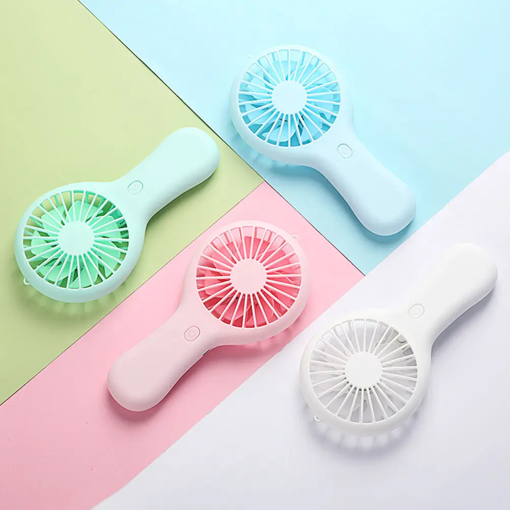 2Pcs Portable Mini Handheld Fan Rechargeable 3 Gear Wind Speed USB Charging 1H Fast Charge Personal Cooling Fan for Summer