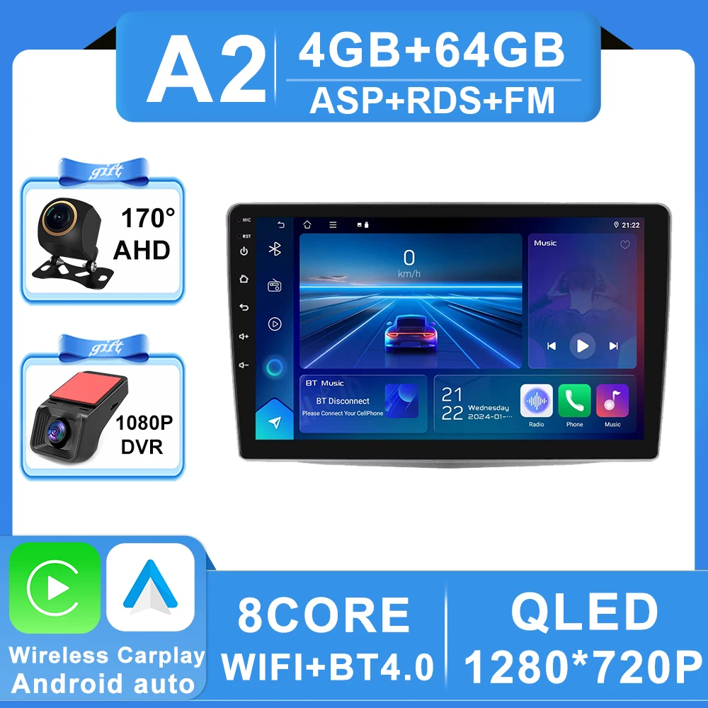 Android 16 Autoradio Stereo Voor Alfa Romeo MiTo 955 2008-2016 Auto Cireless Carplay GPS Navigatie Multimedia Video speler 2Din